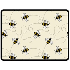 Insects Bees Digital Paper One Side Fleece Blanket (large) by Semog4