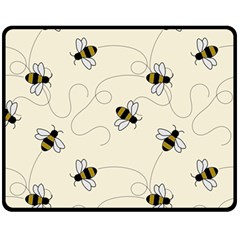 Insects Bees Digital Paper One Side Fleece Blanket (medium)