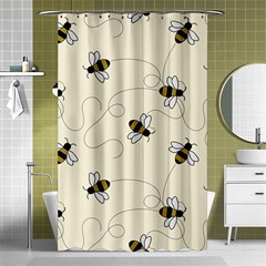 Insects Bees Digital Paper Shower Curtain 48  X 72  (small)  by Semog4