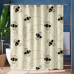 Insects Bees Digital Paper Shower Curtain 60  X 72  (medium)  by Semog4