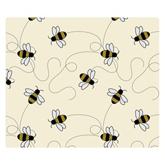 Insects Bees Digital Paper Premium Plush Fleece Blanket (small)