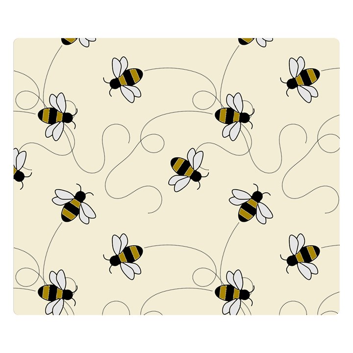 Insects Bees Digital Paper Premium Plush Fleece Blanket (Small)