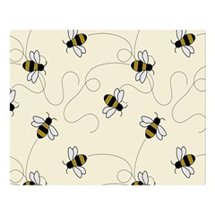 Insects Bees Digital Paper Premium Plush Fleece Blanket (large)