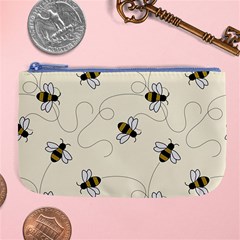 Insects Bees Digital Paper Large Coin Purse by Semog4