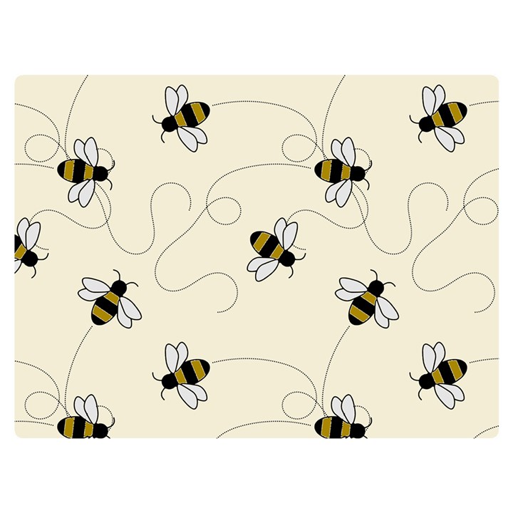 Insects Bees Digital Paper One Side Premium Plush Fleece Blanket (Extra Small)