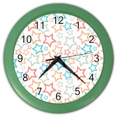 Background Pattern Texture Design Color Wall Clock by Semog4