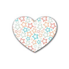 Background Pattern Texture Design Rubber Coaster (heart)