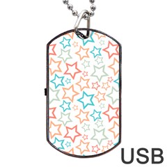 Background Pattern Texture Design Dog Tag Usb Flash (one Side) by Semog4