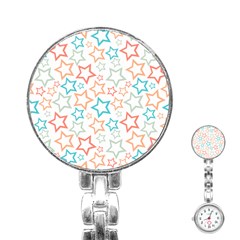 Background Pattern Texture Design Stainless Steel Nurses Watch