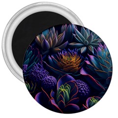 Ai Generated Succulents Flowers 3  Magnets by Semog4