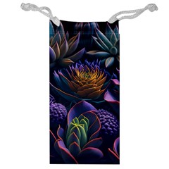 Ai Generated Succulents Flowers Jewelry Bag by Semog4