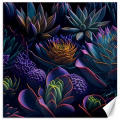 Ai Generated Succulents Flowers Canvas 12  X 12  by Semog4