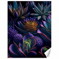 Ai Generated Succulents Flowers Canvas 18  X 24  by Semog4