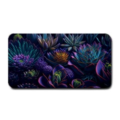 Ai Generated Succulents Flowers Medium Bar Mat by Semog4