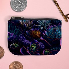 Ai Generated Succulents Flowers Mini Coin Purse by Semog4