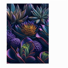 Ai Generated Succulents Flowers Large Garden Flag (two Sides) by Semog4