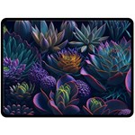 Ai Generated Succulents Flowers Fleece Blanket (Large) 80 x60  Blanket Front