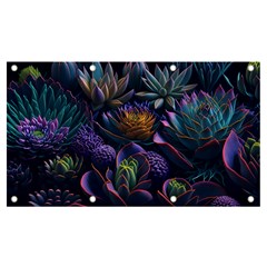 Ai Generated Succulents Flowers Banner And Sign 7  X 4  by Semog4