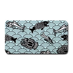 Fish Koi Ocean Sea Oriental Waves Medium Bar Mat by Semog4