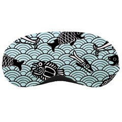 Fish Koi Ocean Sea Oriental Waves Sleeping Mask by Semog4