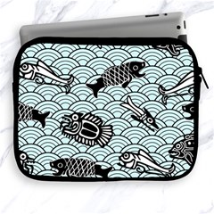 Fish Koi Ocean Sea Oriental Waves Apple Ipad 2/3/4 Zipper Cases by Semog4