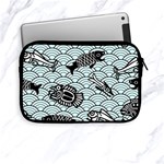 Fish Koi Ocean Sea Oriental Waves Apple iPad Mini Zipper Cases Front