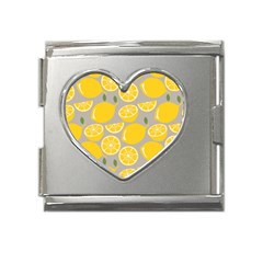 Lemon Background Lemon Wallpaper Mega Link Heart Italian Charm (18mm) by Semog4