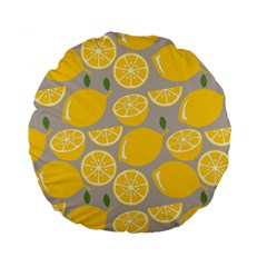 Lemon Background Lemon Wallpaper Standard 15  Premium Round Cushions by Semog4