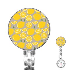 Lemon Background Lemon Wallpaper Stainless Steel Nurses Watch by Semog4