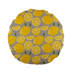 Lemon Background Lemon Wallpaper Standard 15  Premium Flano Round Cushions by Semog4