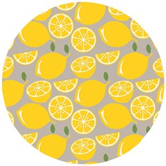 Lemon Background Lemon Wallpaper Wooden Puzzle Round by Semog4