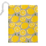 Lemon Background Lemon Wallpaper Drawstring Pouch (5XL) Back