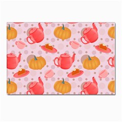 Pumpkin Tea Cup Pie Dessert Postcards 5  X 7  (pkg Of 10) by Semog4