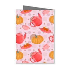 Pumpkin Tea Cup Pie Dessert Mini Greeting Cards (pkg Of 8) by Semog4