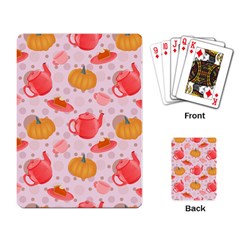 Pumpkin Tea Cup Pie Dessert Playing Cards Single Design (rectangle) by Semog4