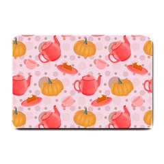 Pumpkin Tea Cup Pie Dessert Small Doormat by Semog4