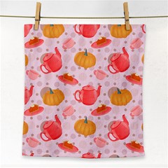 Pumpkin Tea Cup Pie Dessert Face Towel by Semog4