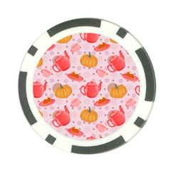 Pumpkin Tea Cup Pie Dessert Poker Chip Card Guard (10 Pack) by Semog4