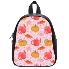 Pumpkin Tea Cup Pie Dessert School Bag (small) by Semog4