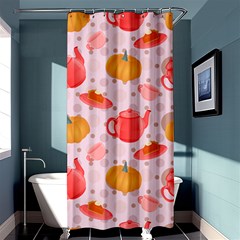 Pumpkin Tea Cup Pie Dessert Shower Curtain 36  X 72  (stall)  by Semog4