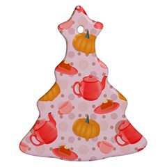 Pumpkin Tea Cup Pie Dessert Christmas Tree Ornament (two Sides) by Semog4