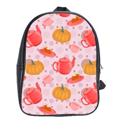 Pumpkin Tea Cup Pie Dessert School Bag (xl) by Semog4