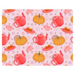 Pumpkin Tea Cup Pie Dessert Premium Plush Fleece Blanket (medium) by Semog4