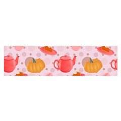 Pumpkin Tea Cup Pie Dessert Oblong Satin Scarf (16  X 60 ) by Semog4