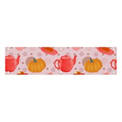 Pumpkin Tea Cup Pie Dessert Banner And Sign 4  X 1  by Semog4