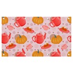 Pumpkin Tea Cup Pie Dessert Banner and Sign 7  x 4  Front