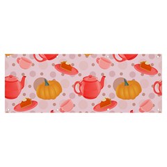 Pumpkin Tea Cup Pie Dessert Banner And Sign 8  X 3 