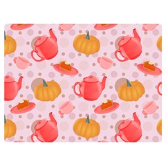 Pumpkin Tea Cup Pie Dessert One Side Premium Plush Fleece Blanket (extra Small) by Semog4