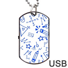 Background Pattern Graphic Dog Tag Usb Flash (two Sides) by Semog4