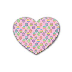 Egg Easter Eggs Pastel Digital Art Rubber Coaster (heart)